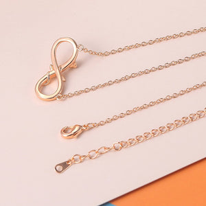 Infinity Pendant Necklace - 18K Rose Gold Plated