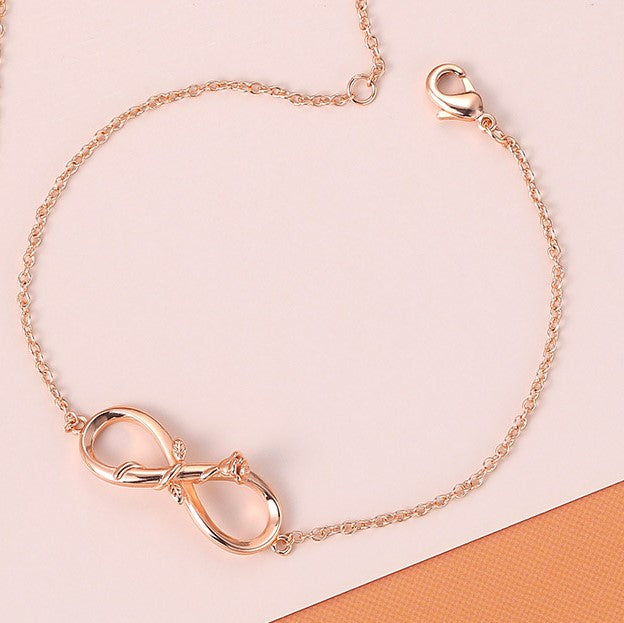 Infinity Pendant Necklace - 18K Rose Gold Plated